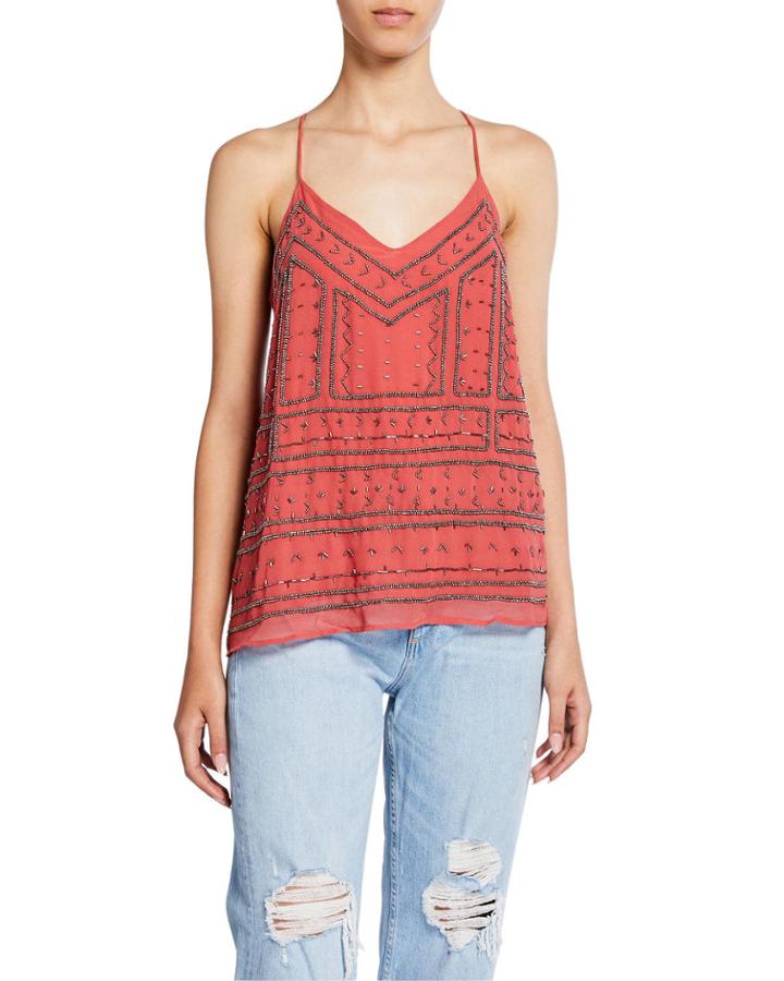 Bead Embellished Tank Top