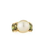 18k South Sea Pearl & Tourmaline Cocktail Ring,