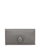 Full-flap Turn-lock Clutch Bag