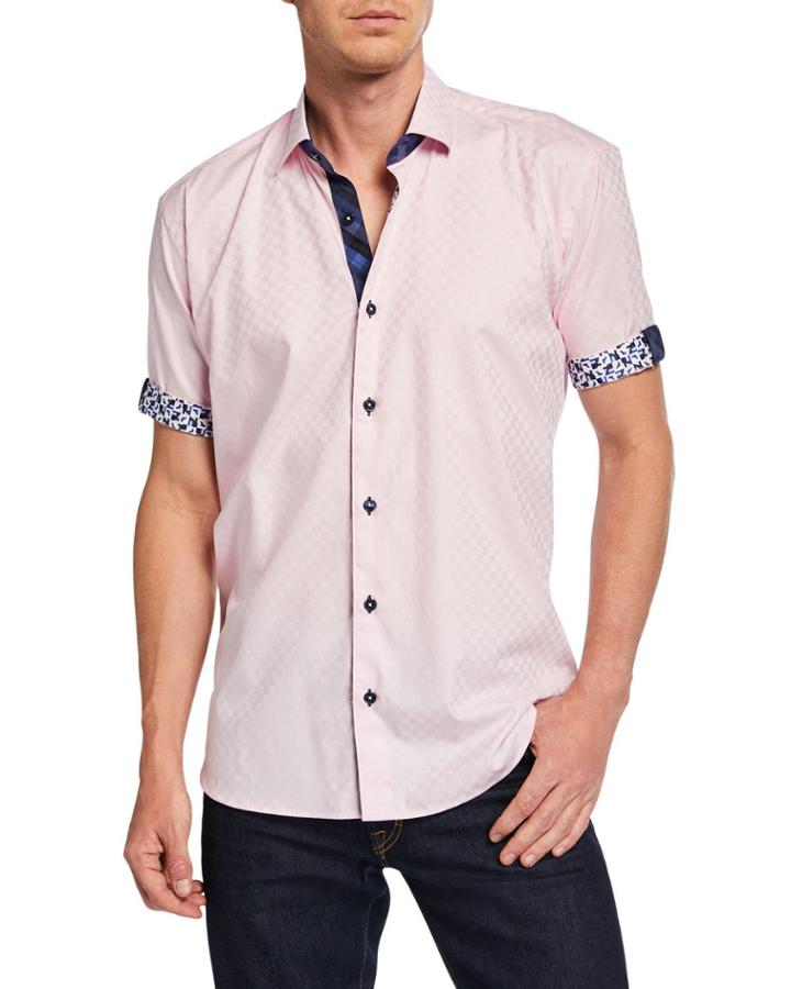 Men's Galileo Square-print Polo