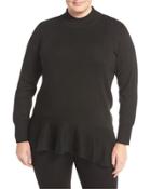 Asymmetric Flounce Sweater,
