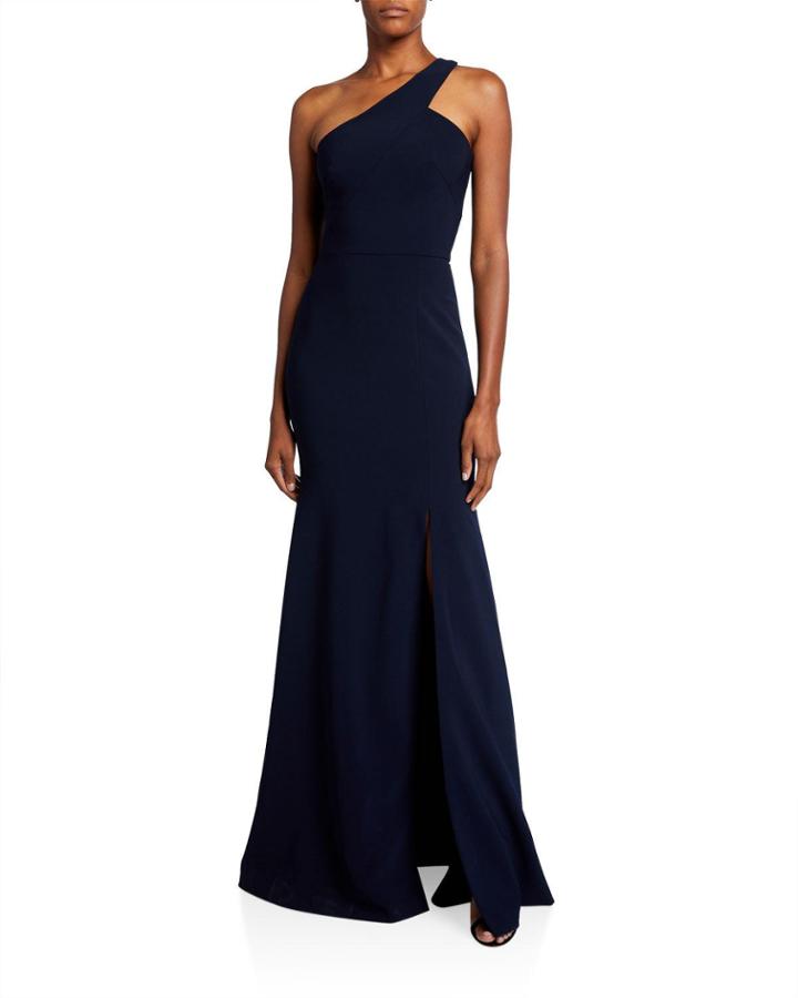 Asymmetric One-shoulder Gown With