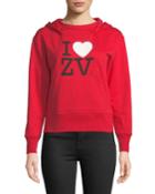 I Love Zv Cotton Pullover Hoodie