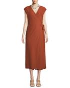 Sleeveless Wrap-front Jumpsuit