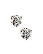 14k Round Diamond Stud Earrings,