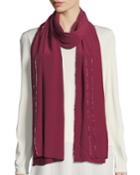 Bead-trimmed Silk Crepe De Chine