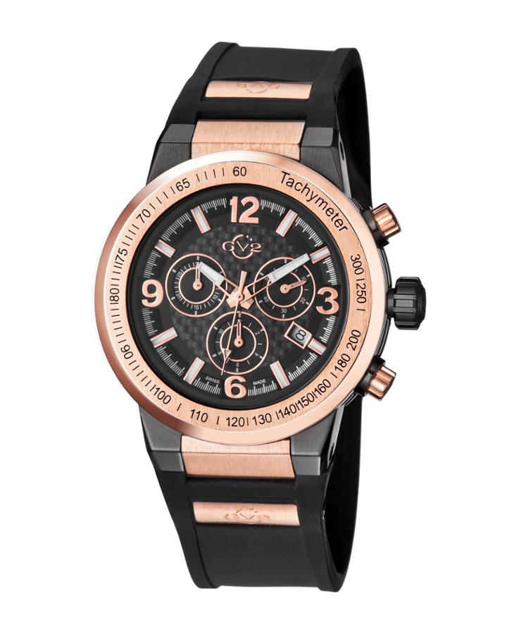 Men's Swiss Quartz Chronograph Novara Black Rubber