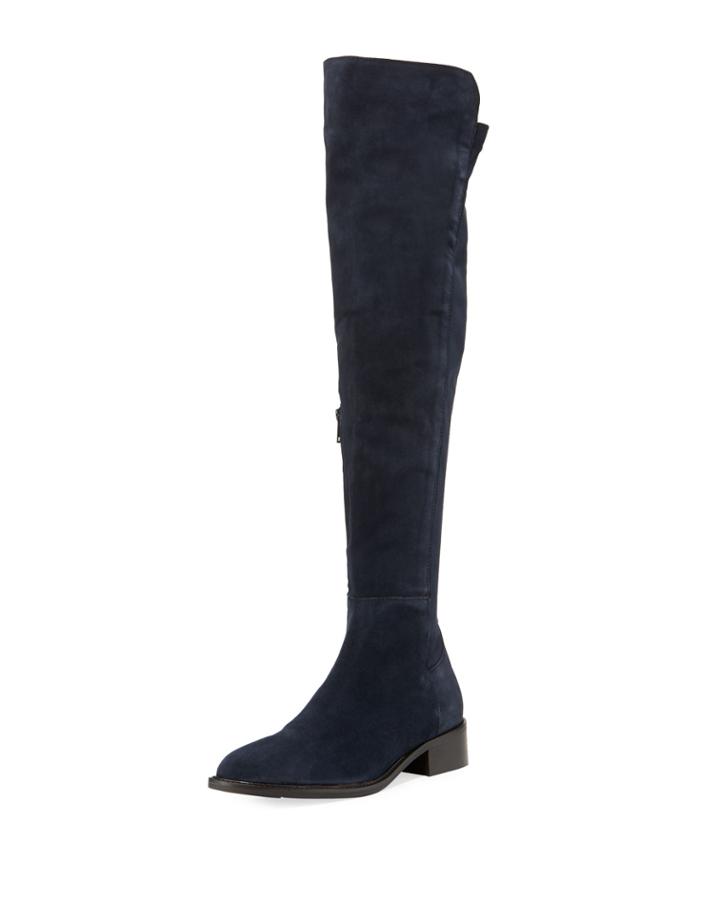 Griffe Flat Stretch Suede Over-the-knee Boots