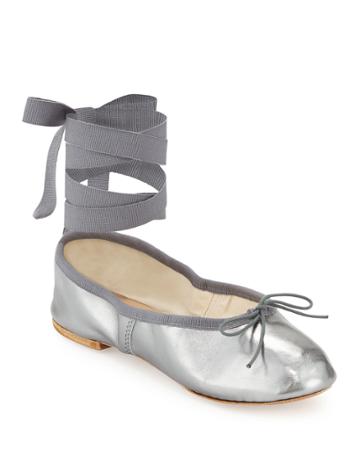 Street Ballet Leather Ankle-wrap Flats