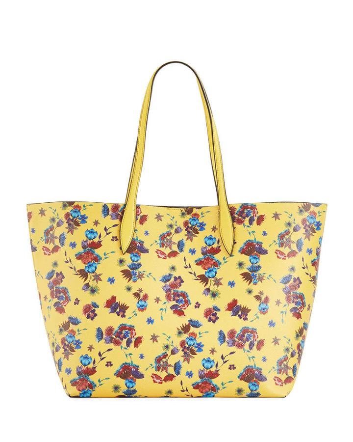 Heather Large Floral-print Shoulder Tote Bag
