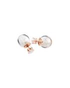 Crystal Front-back Statement Shaker Earrings, Clear