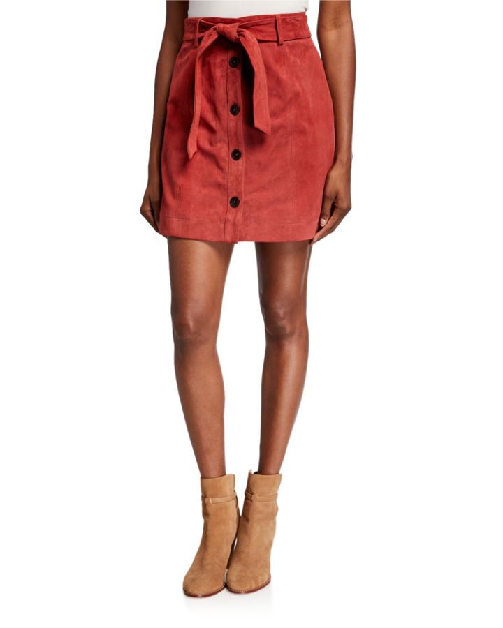 Neida Suede Button-front