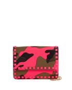 Rockstud Camouflage-print Chain Pouch