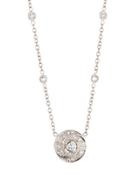 18k Diamond Swirl Pendant Necklace
