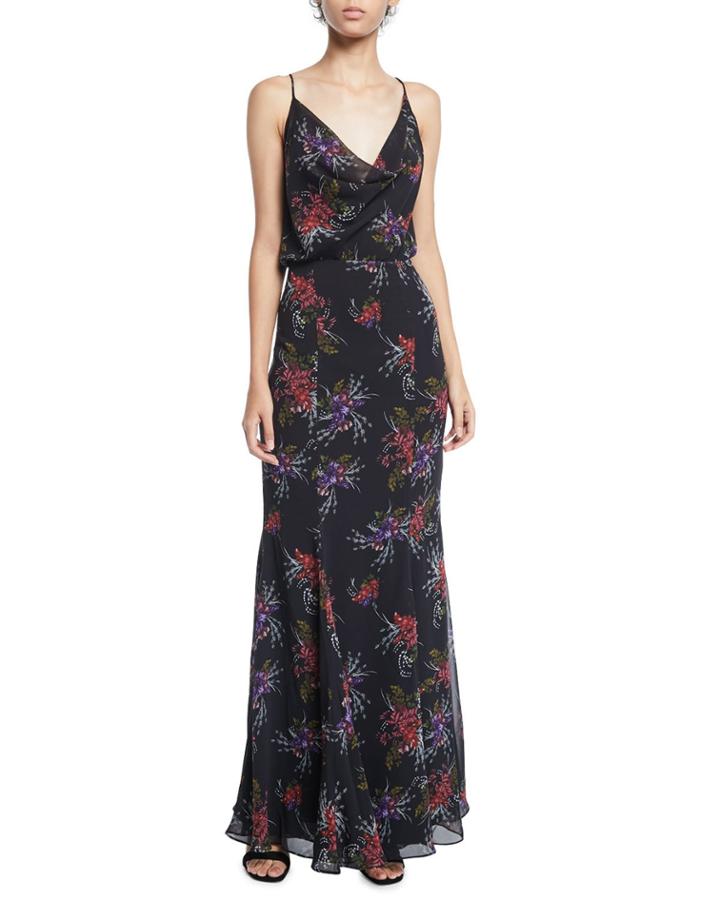 The Theodora Crisscross Floral-print Dress