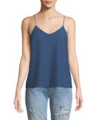 Textured Strappy Camisole Blouse