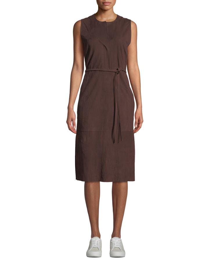 Belted Suede Sleeveless
