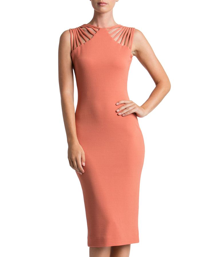 Gwen Banded-shoulder Cocktail Dress