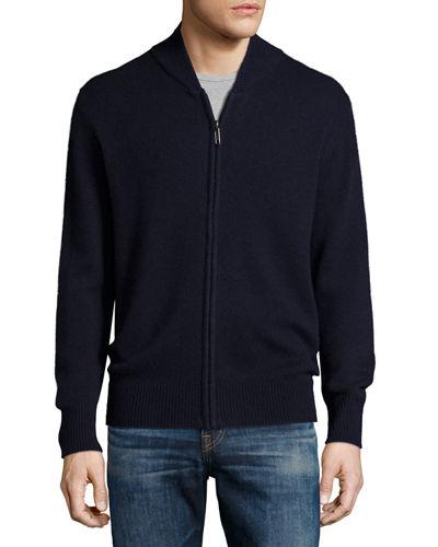 Cashmere Zip-up Sweater Cardigan