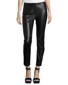 Atlantic Faux-leather Leggings, Black