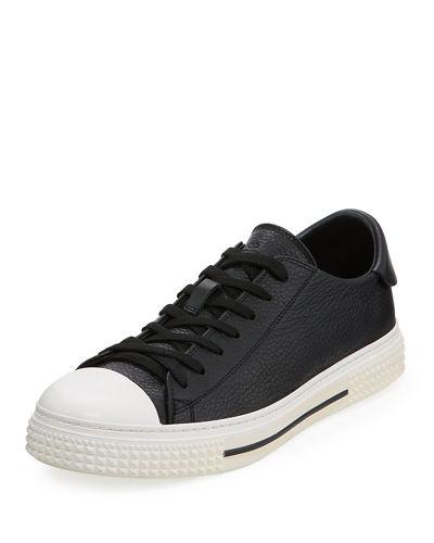 Pebbled Leather Lace-up