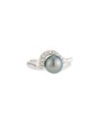 18k Tahitian Pearl & Diamond Ring,
