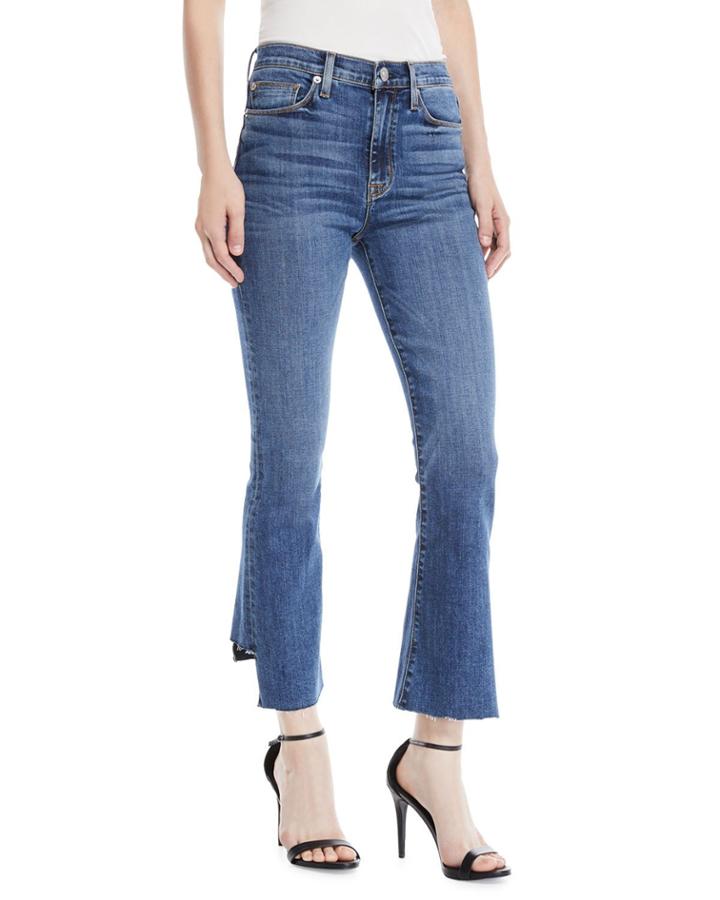 Holly High-rise Cropped Kick-flare Jeans