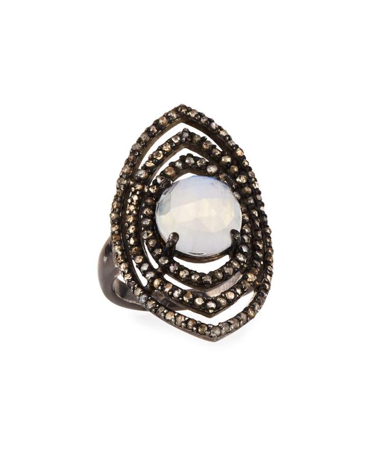 Moonstone Marquise Ring,