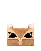 Fawn Face Faux-leather Clutch Bag, Tan