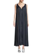 Ruve Sleeveless Pleated V-neck Dress