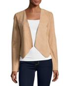 Drew Suede Asymmetric Jacket, Tan