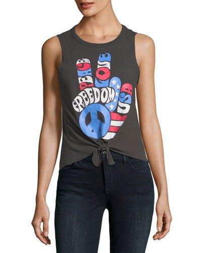 Freedom Fingers Tie-front Tank