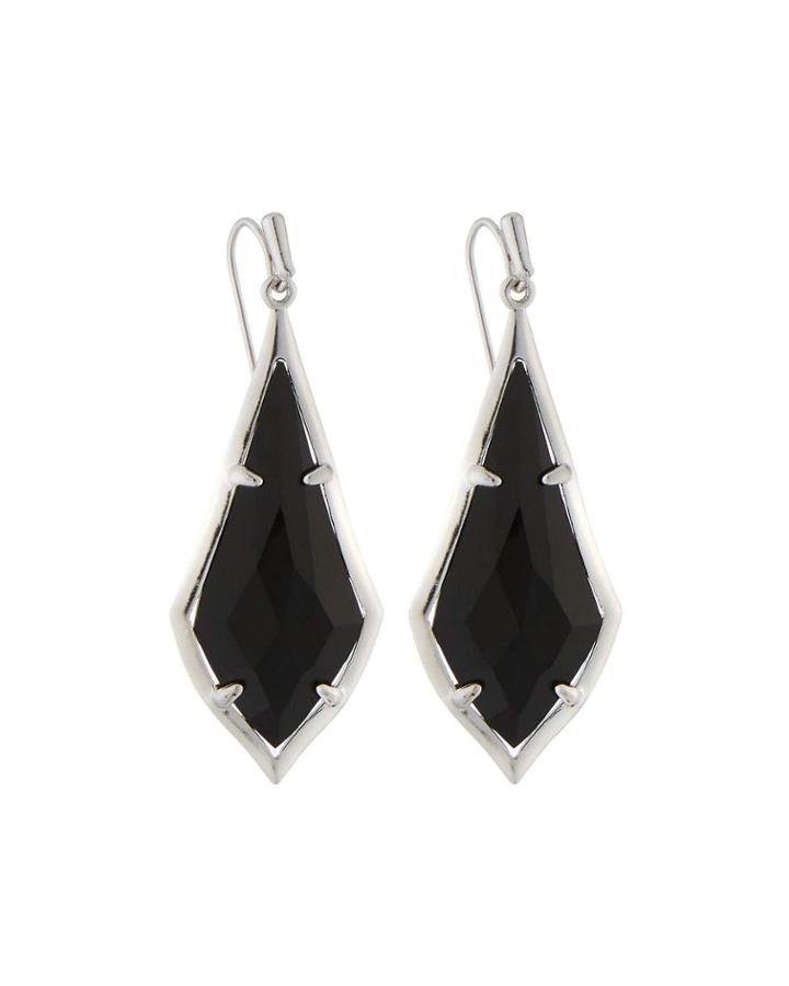 Olivia Drop Earrings, Black
