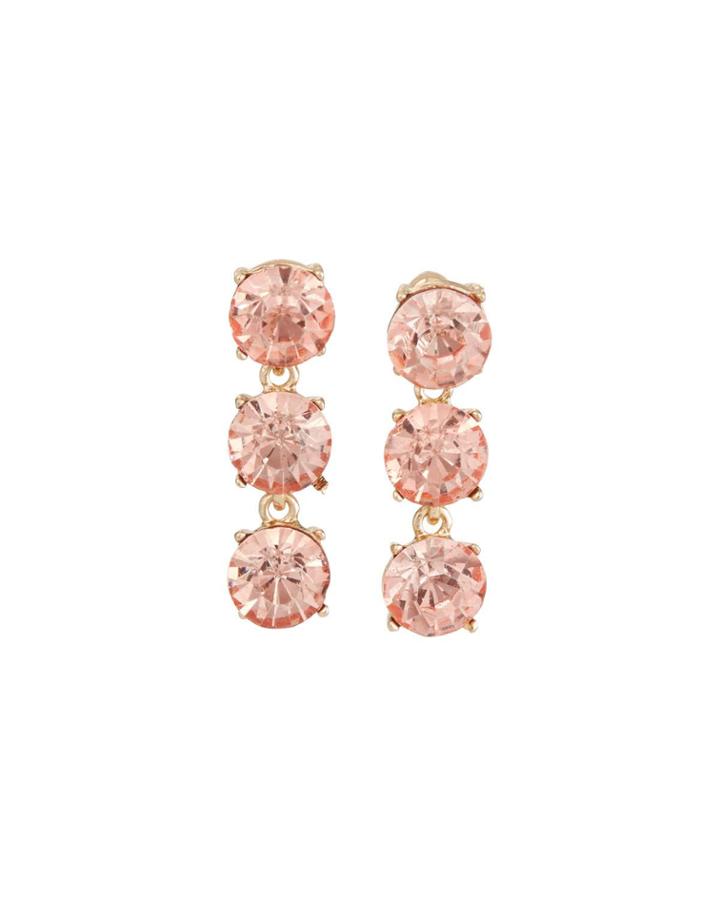 Triple-drop Earrings, Blush