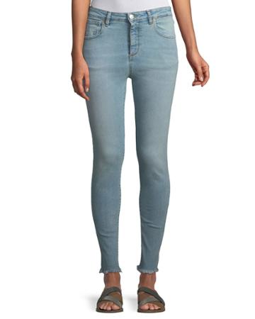 Taylor High-rise Skinny Jeans W/ Frayed Hem