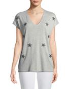 Star-embroidered Short-sleeve Tee