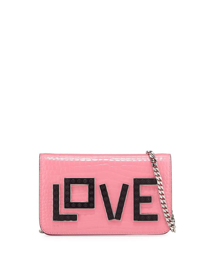 Ginny Black Widow Clutch Bag, Pink