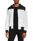 Men's Mock-neck Colorblock Jacket