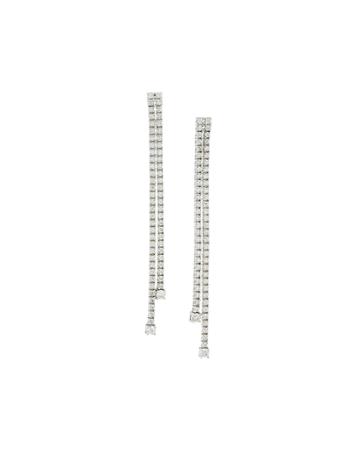 Neiman Marcus 18k White Gold Diamond Drop Dangle Earrings, 2.25tcw, Women's