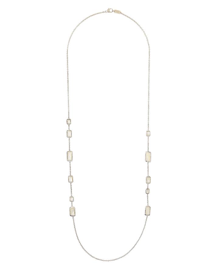 Rock Candy 11-stone Station Necklace, Mother-of-pearl