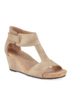 T-strap Cork Wedge