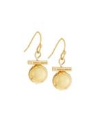 12k Gold-plated Small Bead Drop Earrings