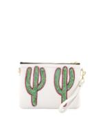 Duo Cacti Clutch Bag, White