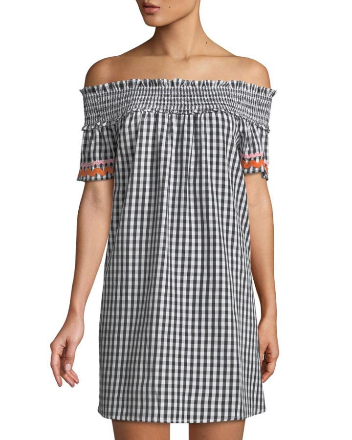 Gingham Off-the-shoulder