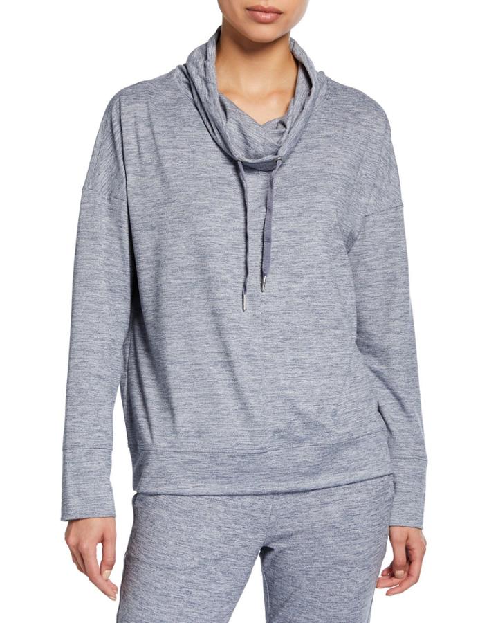 Long-sleeve Cowl-neck Pullover Top