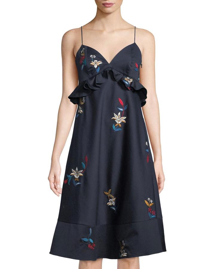 Barre Floral Ruffle Dress