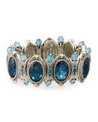 London Blue Topaz Beaded Station Bracelet