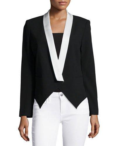 Boy Two-tone Blazer, Black/swan