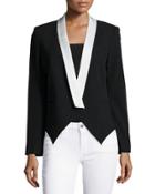 Boy Two-tone Blazer, Black/swan