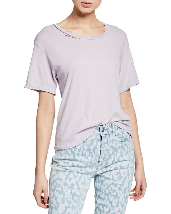The Short Cg Distressed Cotton Tee